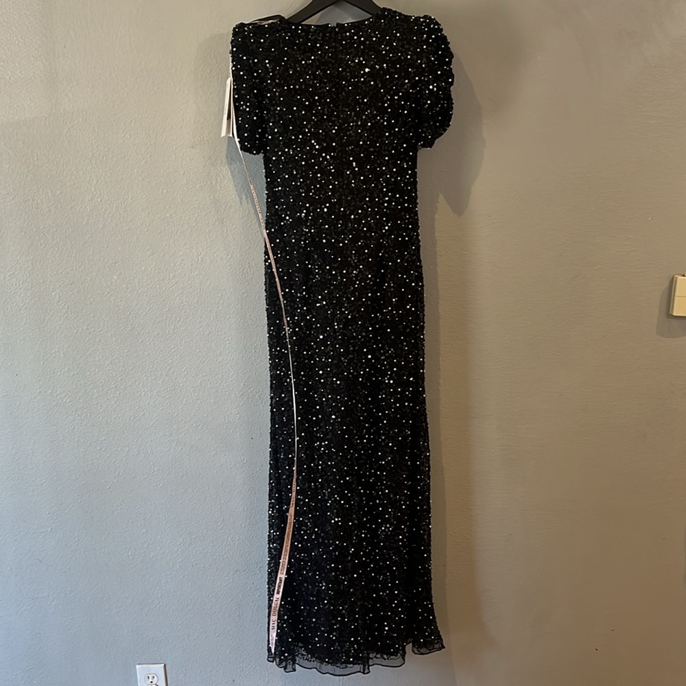 Mac Duggal Black Sequin Maxi Dress - Picture 4 of 14